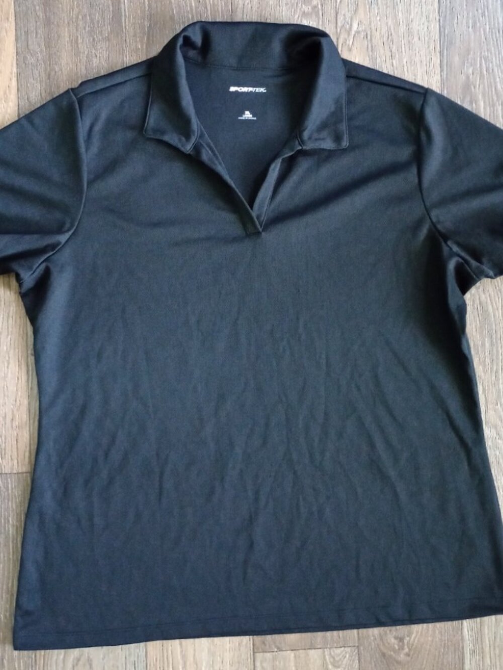 Sport-Tek Women's Black Short-Sleeve Performance Polo Shirt, Size XL